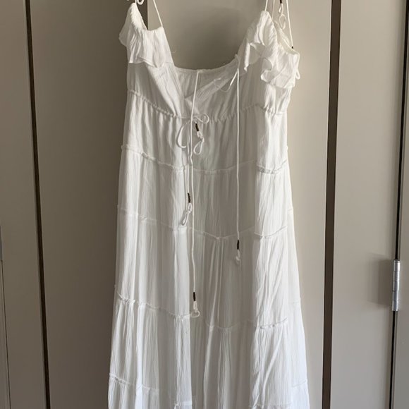 Anthropologie Dresses & Skirts - Unworn white dress By Anthropologie Tiered A-Line Dress anthro